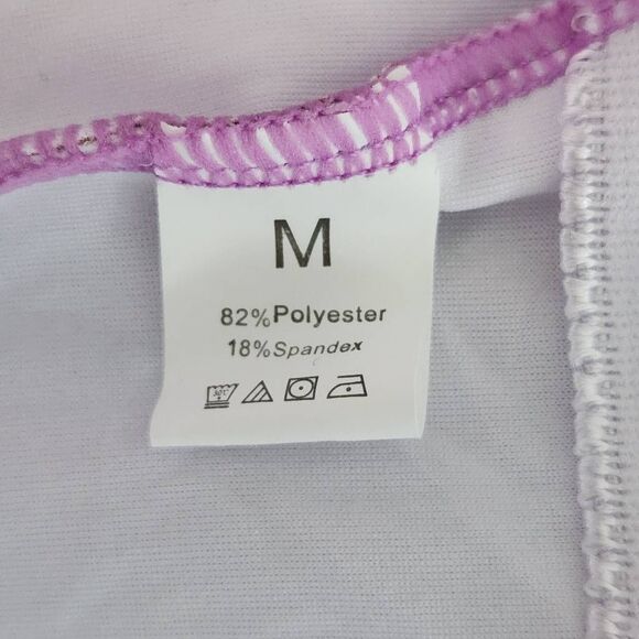 Pink and Purple One-Piece Swimsuit NWOT Size Medium Abstract Print Swimwear - Picture 7 of 8